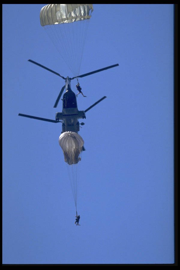270047 Parachute Jump From UH 46 Helicopter, Navy SEALs A4 Photo Print