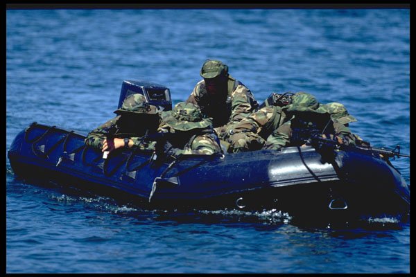 270091 Small Rubber Boats, Perfect For Clandestine Operations A4 Photo Print