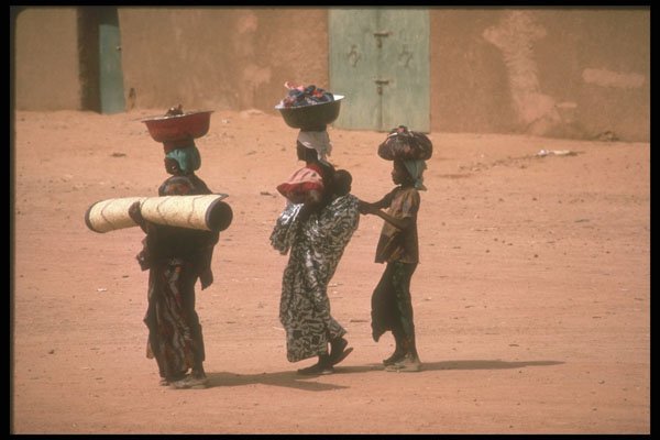 271003 Women Returning From Market A4 Photo Print