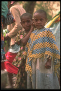 272000 Young Boys At Market A4 Photo Print