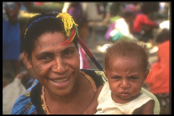 272036 Mother And Daughter At Market A4 Photo Print