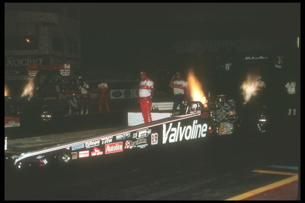 273008 Burnt Nitromethane From A T F Dragster Lights Up The Sky A4 Photo Print