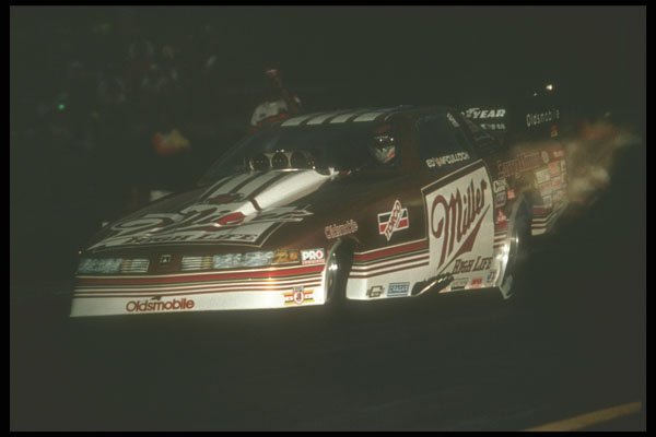273009 A T F Funny Car Makes A Five Second Pass At Night A4 Photo Print
