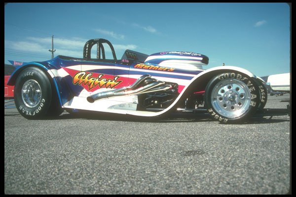 273013 A Brogie Roadster Sits In The Pits, Waiting To Do Battle A4 Photo Print