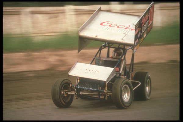 273024 An Outlaw Sprint Car Driver Aggressively Attacks A Corner A4 Photo Print