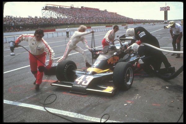 273047 An Indy Car Pit Crew Services Their Car A4 Photo Print