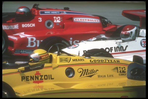 273059 A Pack Of Indy Cars Prepare To Take The Start A4 Photo Print