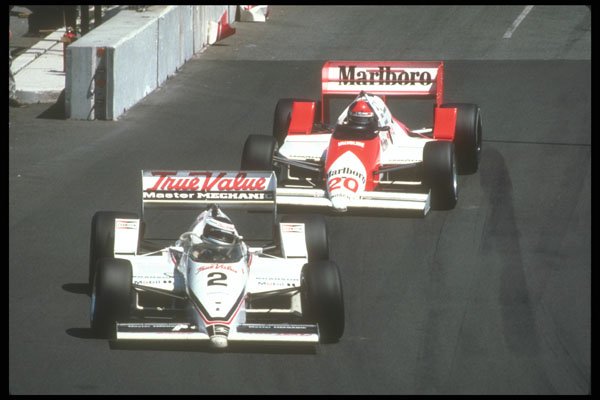 273063 Roberto Guerrero Leads Emerson Fittipaldi Into A Turn A4 Photo Print
