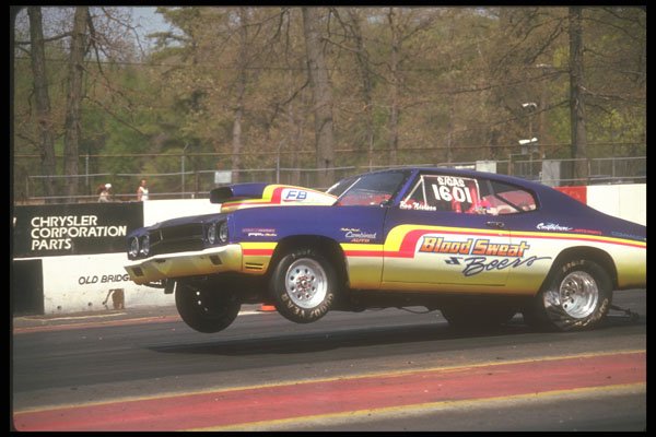 273073 A Super Gas Chevelle Drag Car Pulls The Front Wheels A4 Photo Print