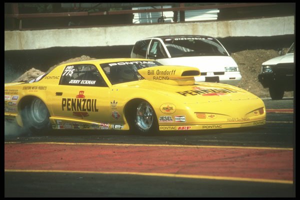 273086 Pro Stock Driver Jerry Eckman Heats The Tires Before A Run A4 Photo Print