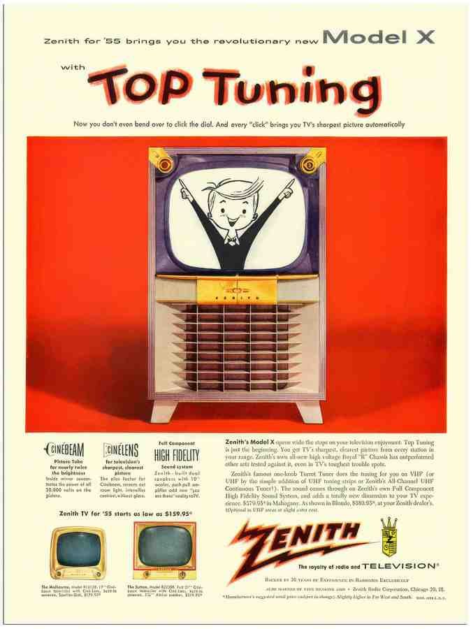 274 zenith television advert 1950s 2 Vintage Advert A4 Photo Print