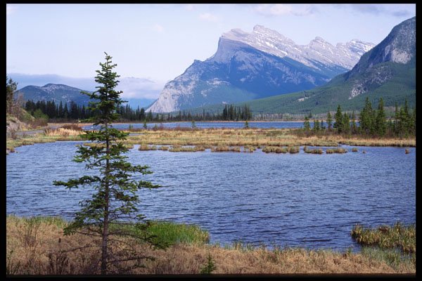 276004 Banff National Park, Mount Rundle From Vermilion Lakes A4 Photo Print
