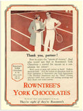 276K Rowntrees York Chocolates Tennis 1920S advert A4 Photo Print