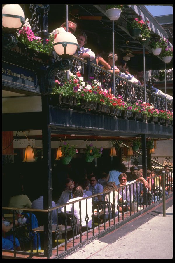 277021 Crescent Street Outdoor Cafes A4 Photo Print