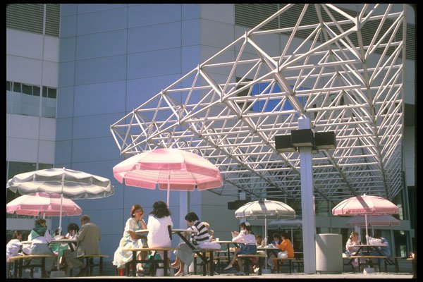 277045 Outdoor Cafe, Bell Canada Plaza A4 Photo Print