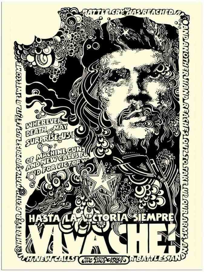 278 viva che psychedelic poster 1960s 2 Vintage Advert A4 Photo Print