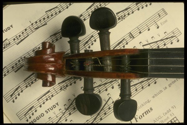 278012 Violin And Music Book A4 Photo Print