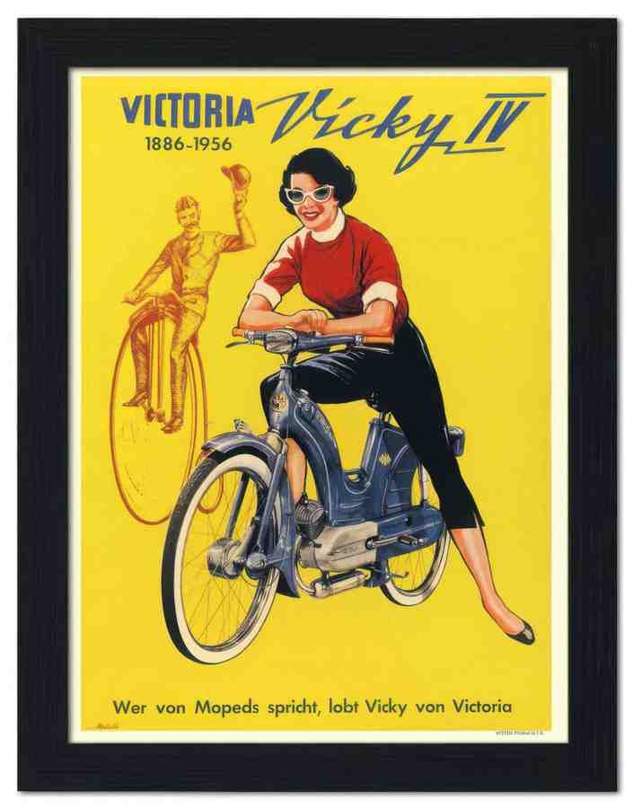 278H victoria vicky motorcycling 1950s 2 Vintage Advert A4 Photo Print