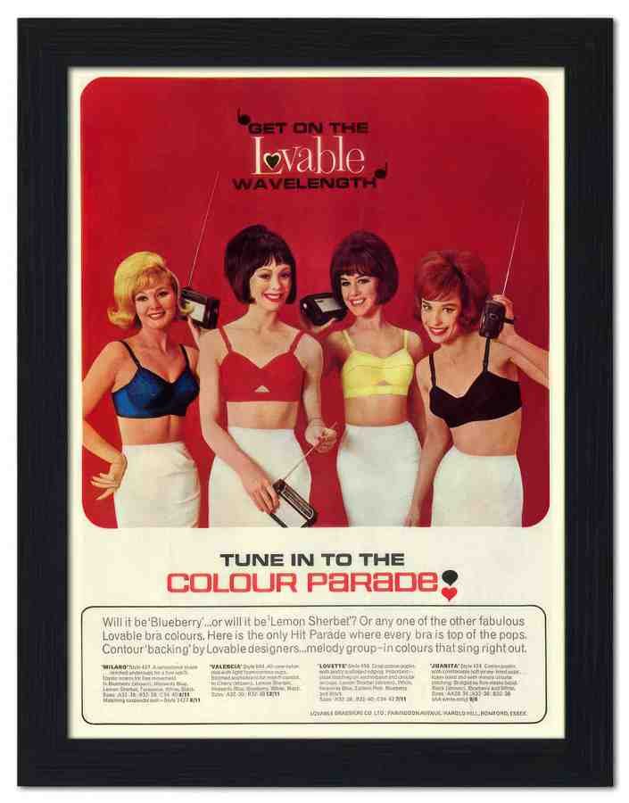 279 loveable bras 1960s 2 Vintage Advert A4 Photo Print