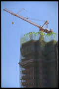 279027 Bamboo And Modern Crane Construction A4 Photo Print