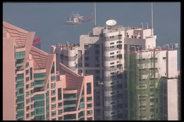 279032 Modern Apartment Buildings, Hong Kong Island A4 Photo Print
