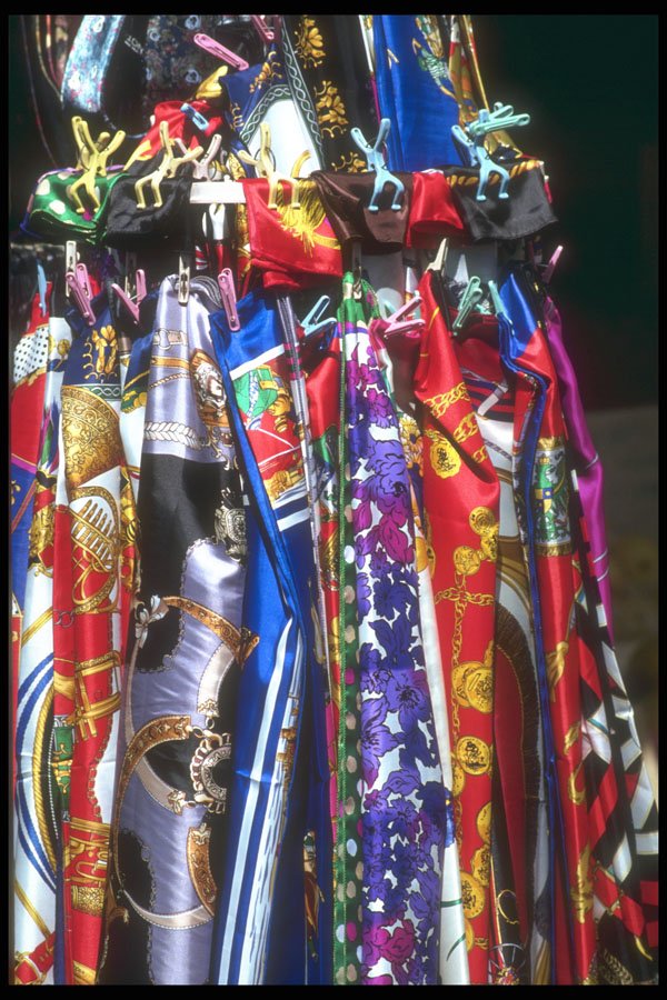 279055 Silk Scarves, Stanley Market A4 Photo Print