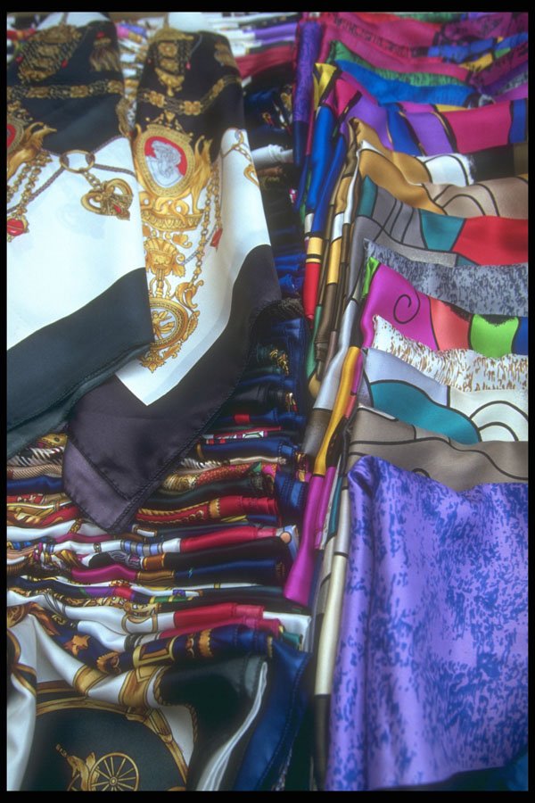 279066 Silk Scarves On Display A4 Photo Print