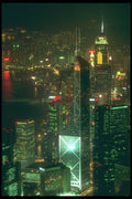 279077 Night View From Victoria Peak A4 Photo Print