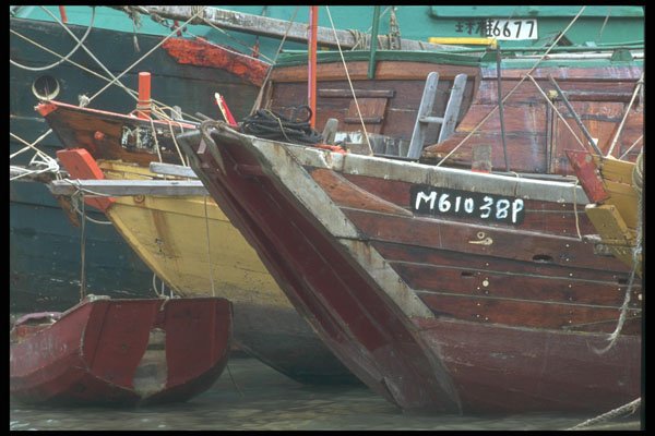 279098 Bows Of Chinese Fishing Fleet A4 Photo Print