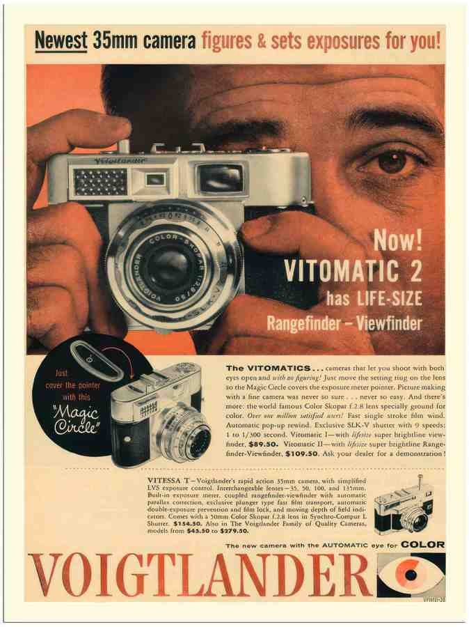 28 voigtlander 35mm camera 1950s 2 Vintage Advert A4 Photo Print
