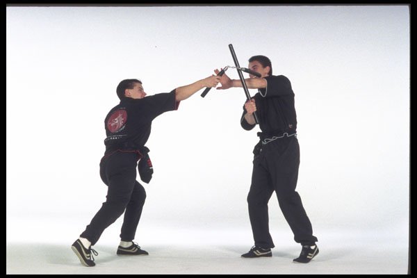 280059 Nunchaku Vs Kali Stick A4 Photo Print