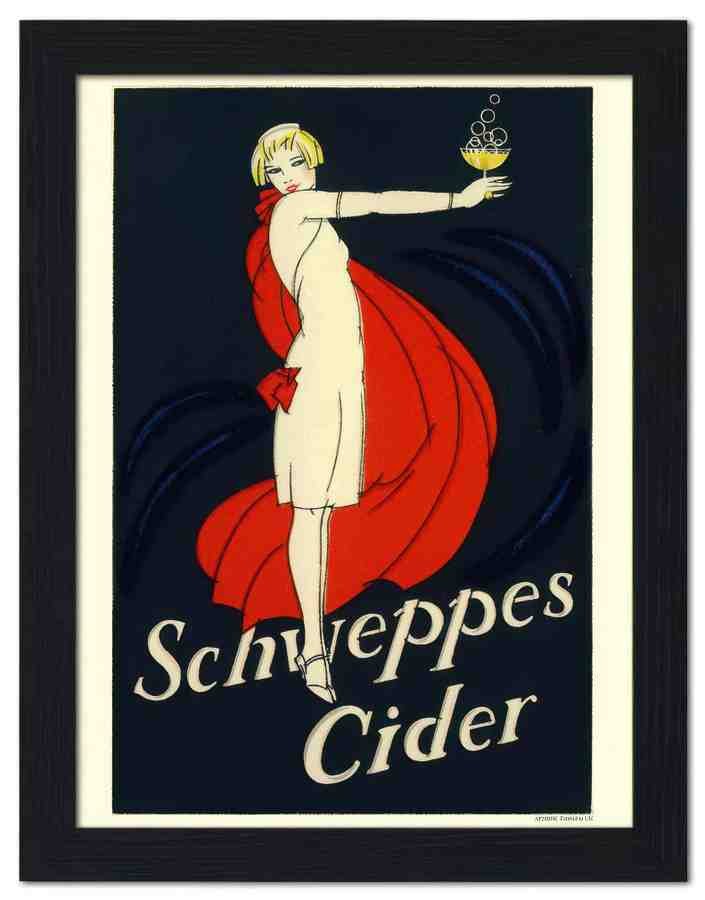 2805K schweppes cider 2 Vintage Advert A4 Photo Print