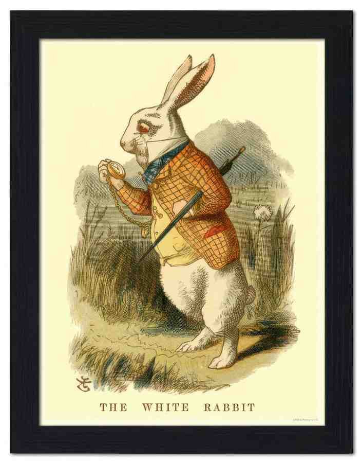 2806 alice in wonderland white rabbit 2 Vintage Advert A4 Photo Print