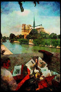 281002 Notre Dame Cathedral A4 Limited Edition Watercolour Print