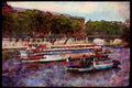 281008 Cruise Ships On The Seine A4 Limited Edition Watercolour Print