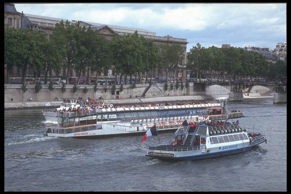 281008 Cruise Ships On The Seine A4 Photo Print