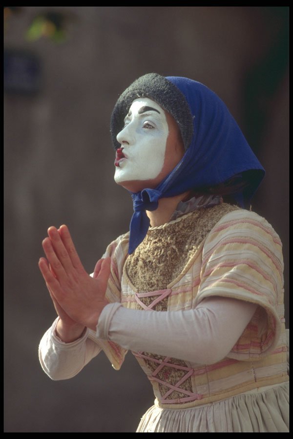 281009 Mime Performer, Montmarte A4 Photo Print