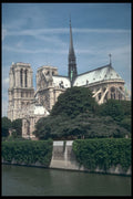 281014 Notre Dame Cathedral And The Seine River A4 Photo Print