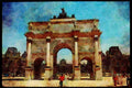281026 The Arche De Triomphe Carousel At The Gardens A4 Limited Edition Watercolour Print
