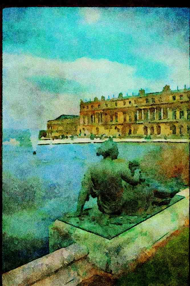 281027 Le Palais Versailles A4 Limited Edition Watercolour Print