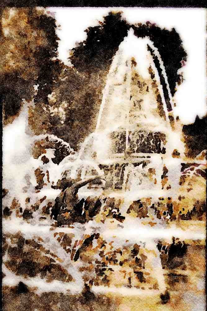281028 The Fountain Of Latona A4 Limited Edition Watercolour Print