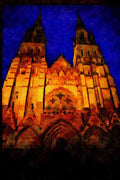 281034 The Gothic Cathedral At Bayeaux A4 Limited Edition Watercolour Print