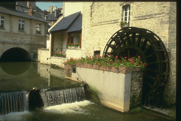 281041 Waterwheel And Canal A4 Photo Print