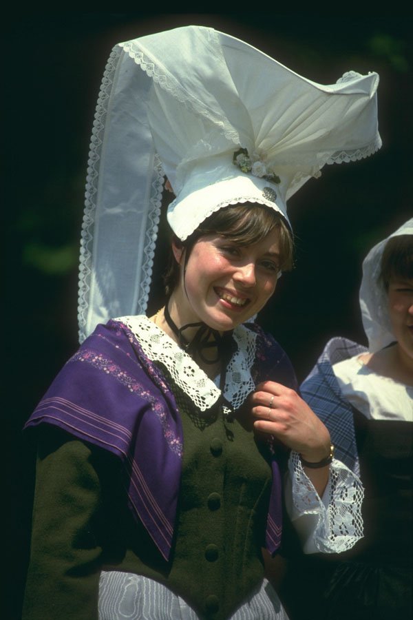 281047 Normandy Girl In Costume A4 Photo Print