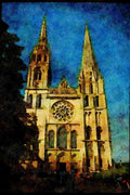 281048 The Gothic Cathedral At Chartes A4 Limited Edition Watercolour Print
