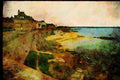 281050 Atlantic Coastline And Seawall At St. Malo A4 Limited Edition Watercolour Print