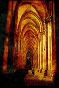 281060 Interior Of The Great Gothic Cathedral Notre Dame A4 Limited Edition Watercolour Print
