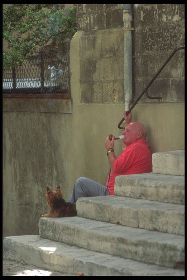 281070 Man Smoking Pipe A4 Photo Print