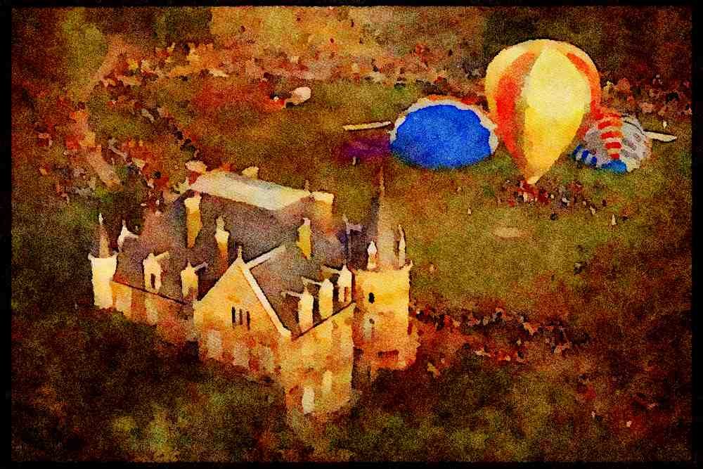 281071 Evening Balloon Ascension A4 Limited Edition Watercolour Print