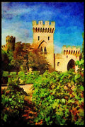 281092 Chateau And Tasting Cellars A4 Limited Edition Watercolour Print